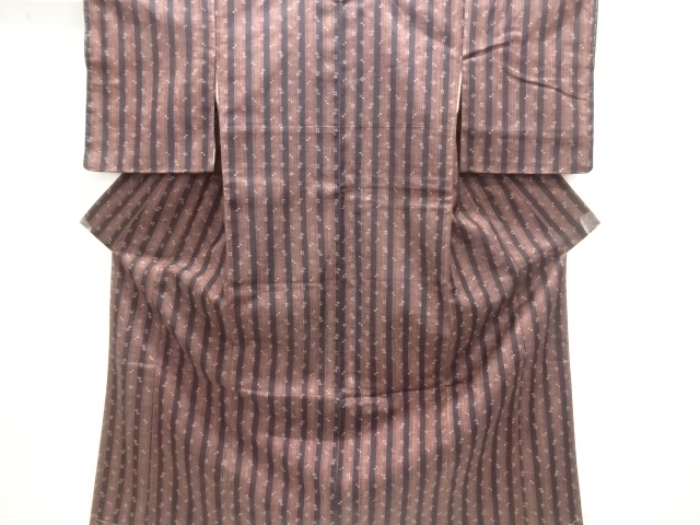 JAPANESE KIMONO / TSUMUGI / WOVEN STRIPE / BY TOKYO MASUIWAYA